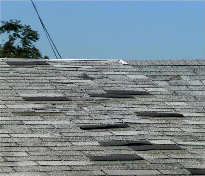 roof shingle missing from a roof