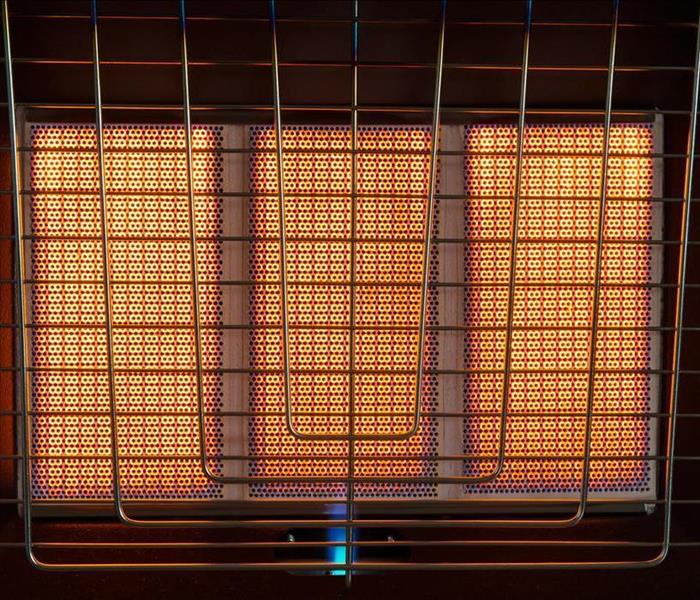 incorporated gas heater closeup